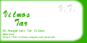 vilmos tar business card